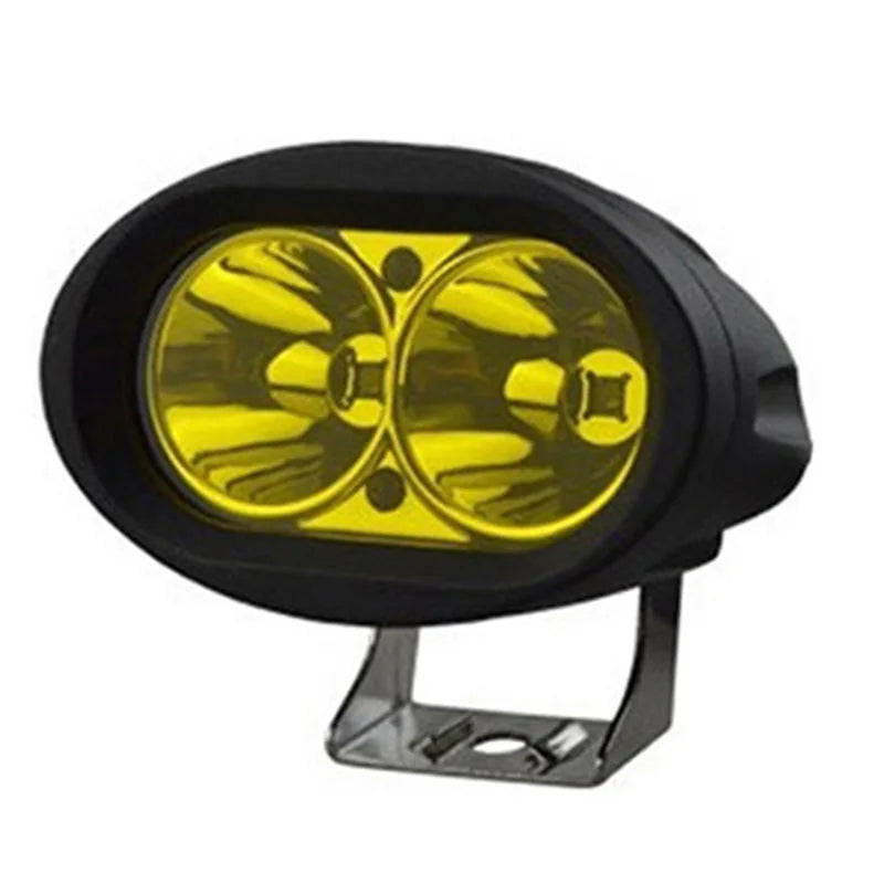 20w Oval LED Car Light Auxiliary Lighting 12-85v Spotlight Warning Lamp For Off-Road Vehicle Motorcycle Car Accessory Peaceful Pleasures Health and Wellness Yellow
