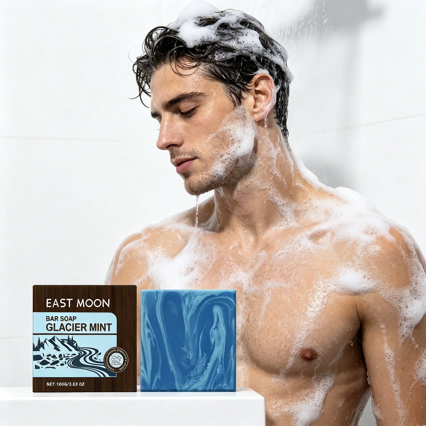 Glacier Cooling Mint Men's Bar Soap – Face & Body Cleanser