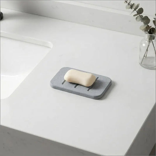 Diatomite Soap Dish – Quick-Dry Absorbent Bathroom Holder Soap Dish Peaceful Pleasures Health and Wellness