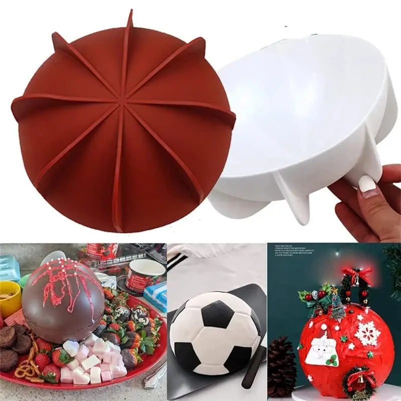 A36T-1 PCS Baking Mold Silicone Hemisphere Pan Dome Silicone Mould Semicircle Shape Cake Mold, 18.5X18.5X8.1Cm White Peaceful Pleasures Health and Wellness