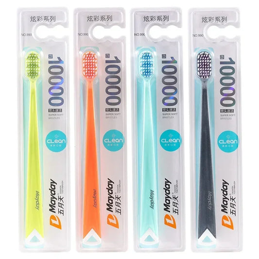 5-Pack Macaron Soft Bristle Toothbrush Family Set | Individually Wrapped Family Toothbrush Set Peaceful Pleasures Health and Wellness