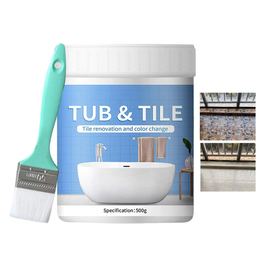 500g Bathroom Tile Paint Kit – Quick-Dry Bath Refinishing Set Tile Refinishing Paint Peaceful Pleasures Health and Wellness