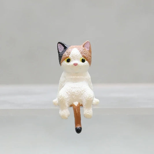Cartoon Simulation Fish Tank Edge Hang Cat Aquarium Ornaments Figurine Miniature Landscape Home Decoration Cute Desktop Gifts Peaceful Pleasures Health and Wellness