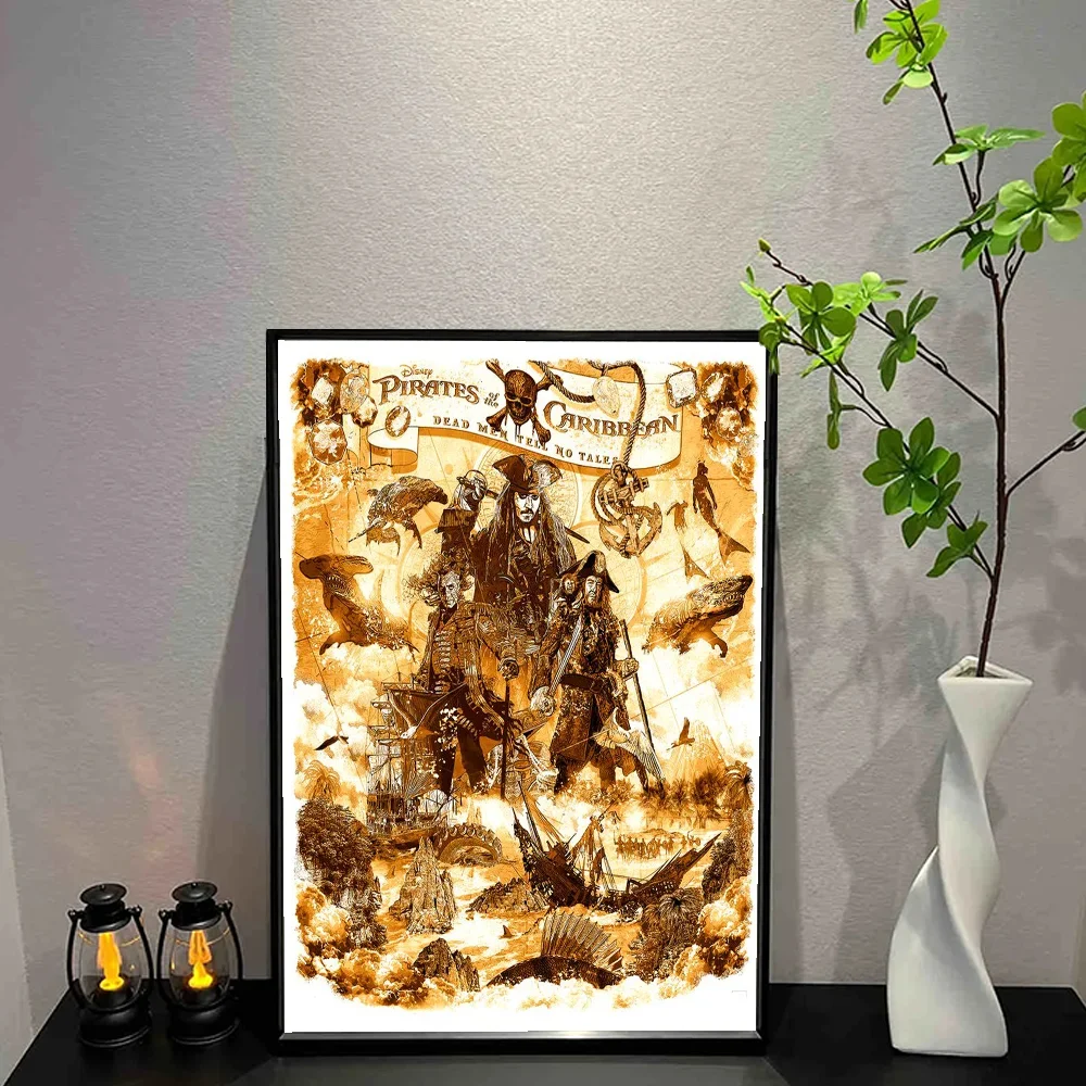 Pirates of the Caribbean Canvas Wall Art Poster – Unframed