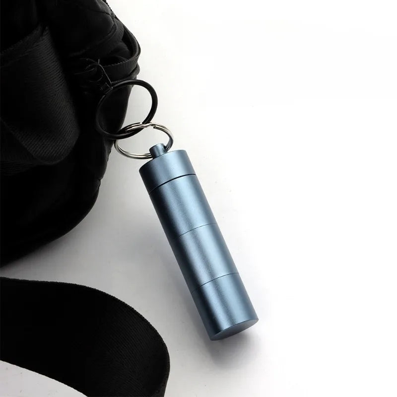 Waterproof Aluminum 3-Layer Pill Container | Outdoor Travel Box
