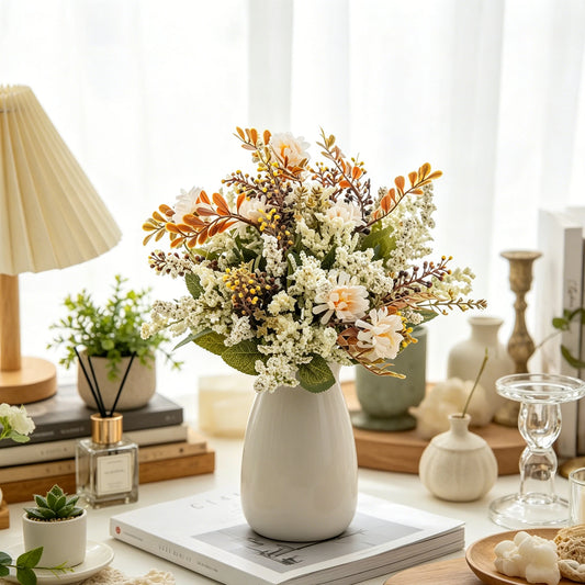 Silk Chrysanthemum Artificial Flower Bouquet | Wedding & Home Décor