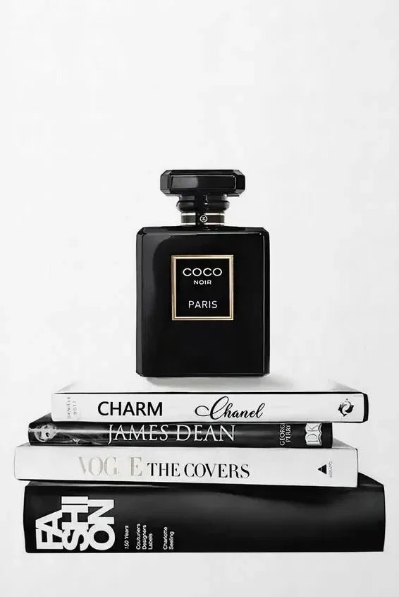 Nordic Luxury Minimalist Perfume Bottle Pop Art Prints Fashion Coco Poster Black White Parfum Giclee Wall Decor Painting Peaceful Pleasures Health and Wellness 30X40CM A8