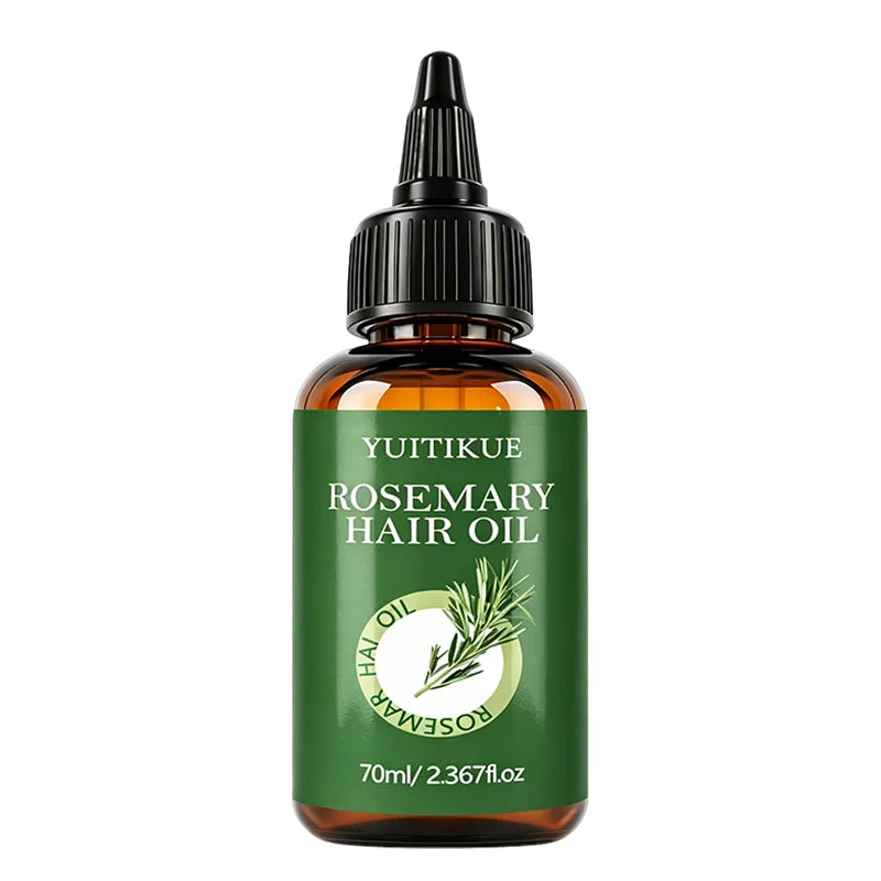 YUITIKUE Rosemary Hair Oil Natural Nourishing Hydrating Strengthening Repair Damaged Hair Scalp Care Essential Oil 70ml Peaceful Pleasures Health and Wellness 1pc