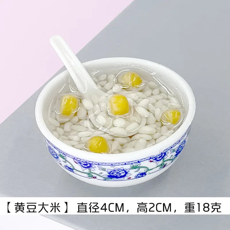 1PCS 4cm Miniature Chinese Desserts Dollhouse Bowl Desserts Food Mini Pretend Food Doll Kitchen Decor Accessories Home Kawaii Peaceful Pleasures Health and Wellness 10