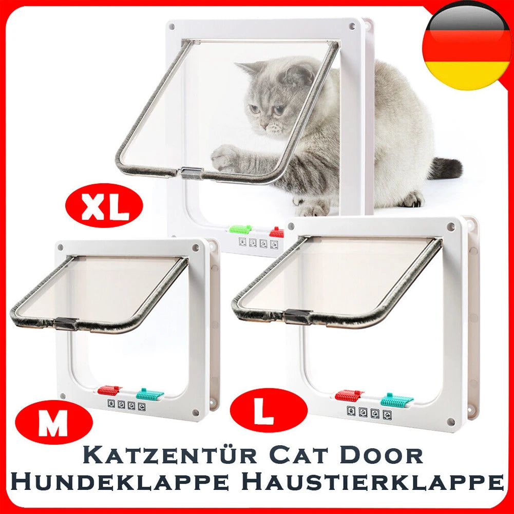 Pet Flap Door with 4-Way Security Lock – Cats & Small Dogs Peaceful Pleasures Health and Wellness