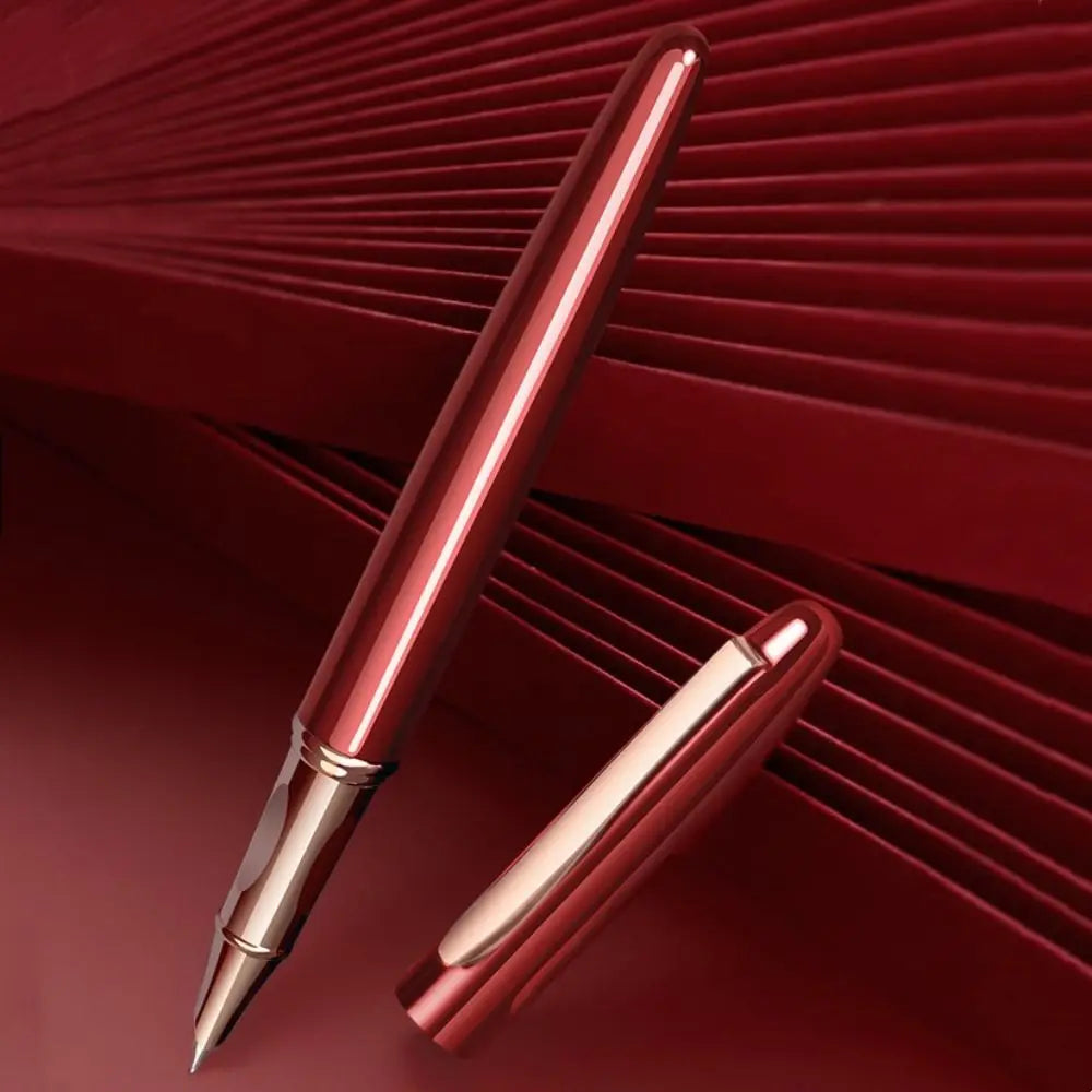Business Fine Nib Metal Fountain Pen Calligraphy Handwriting Gift Ink Pens Smooth Writing 0.35mm Signature Pen Back To School Peaceful Pleasures Health and Wellness