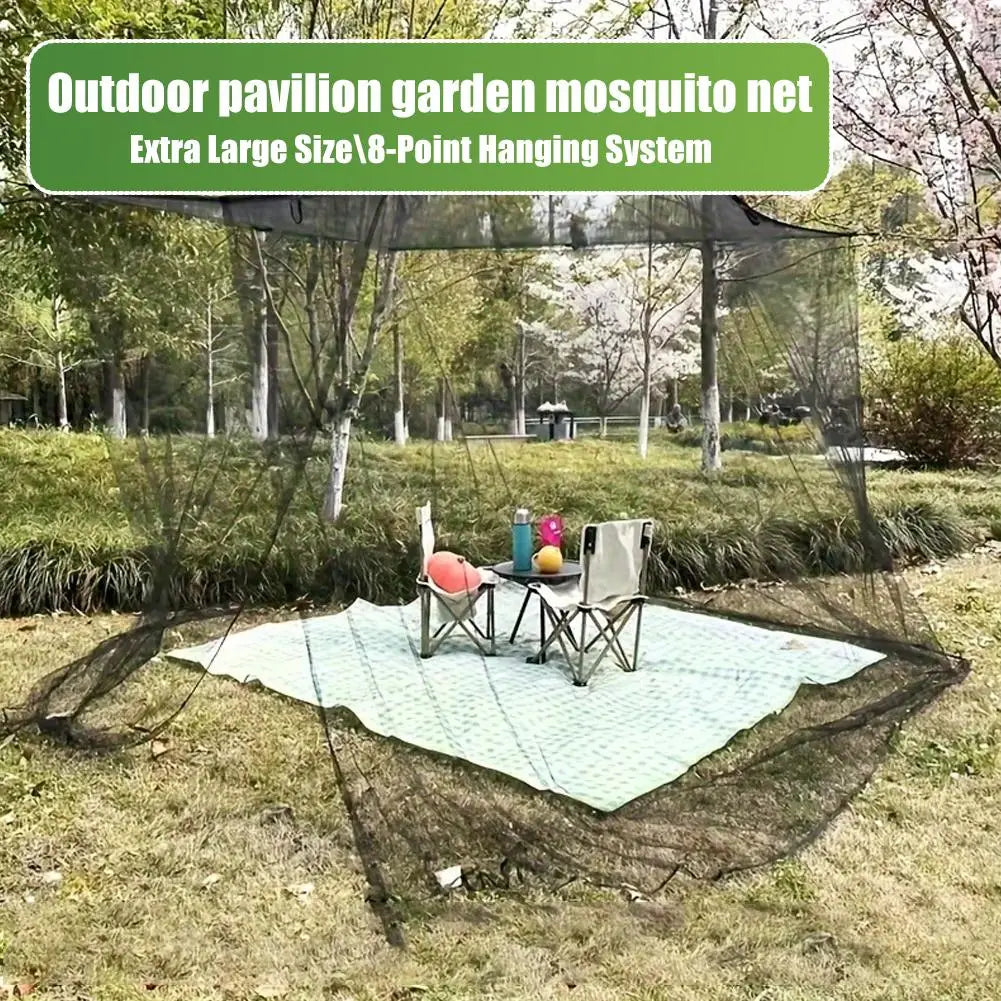 Outdoor Mosquito Net for Gazebo Patio Garden Large Mesh Canopy Tent Anti-Insect Screen Enclosure for Camping Summer Backyard Peaceful Pleasures Health and Wellness