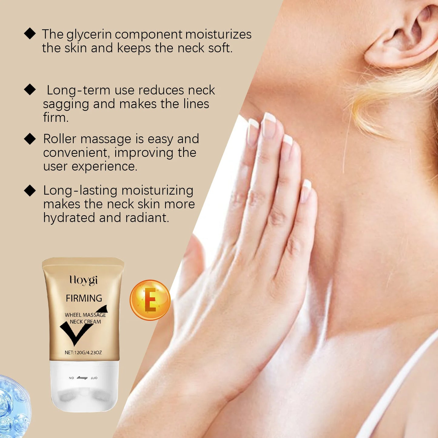 Neck Firming Roller Cream – Lift, Tighten & Hydrate Skin