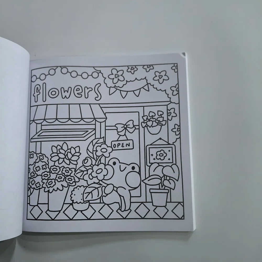 Froggy Days Kawaii Frog Coloring Book Adorable Adventures Relaxing