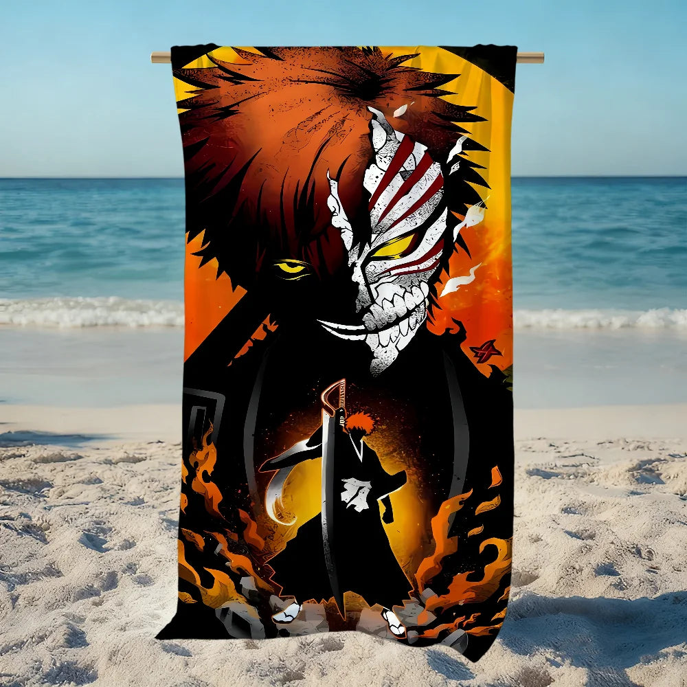 Bleach Ichigo Anime Beach Towel – Quick Dry Soft Multi-Size Anime Beach Towel Peaceful Pleasures Health and Wellness