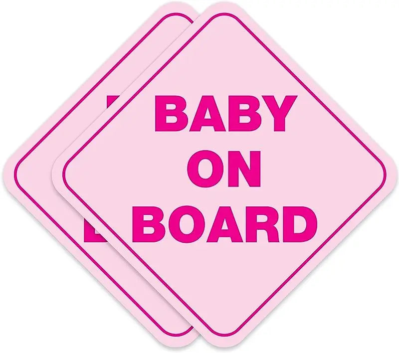 Princess On Board Pink Vinyl Car Sticker | Baby Girl Decal