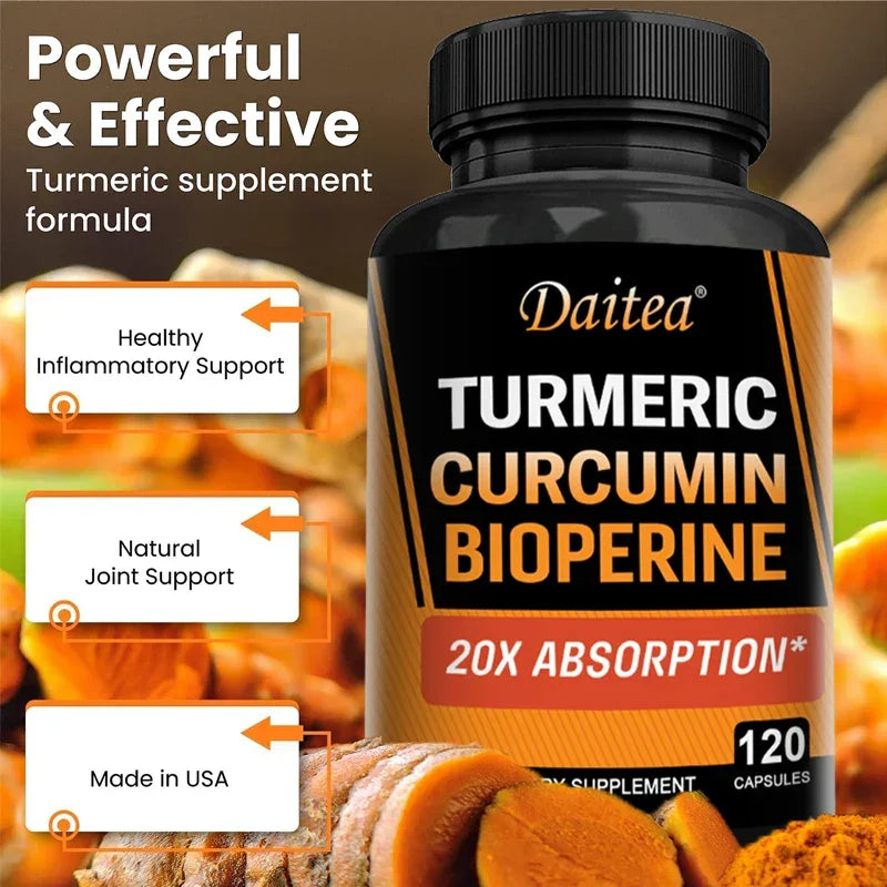 Turmeric Curcumin with Ginger & Black Pepper 2665mg Peaceful Pleasures Health and Wellness