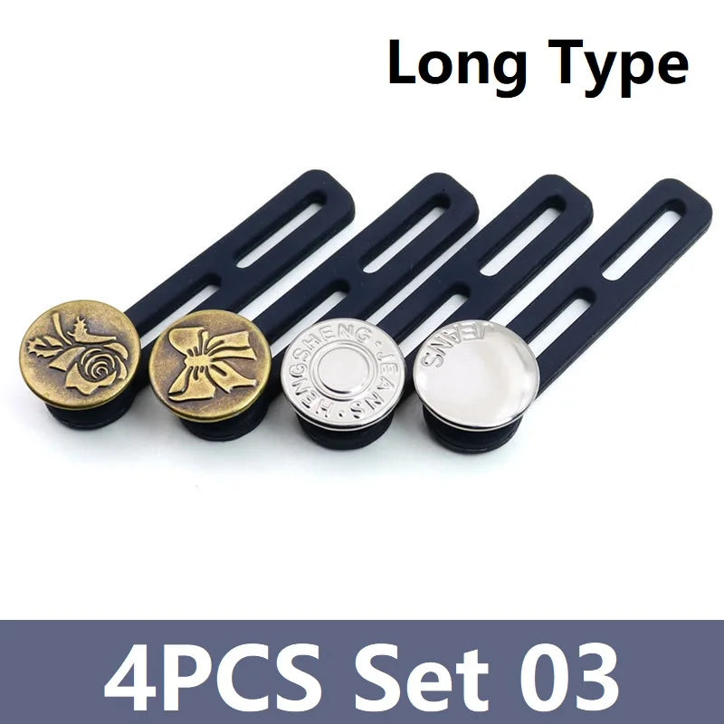 Jeans Button Extender Set – No-Sew Waist Extenders 4/6pcs