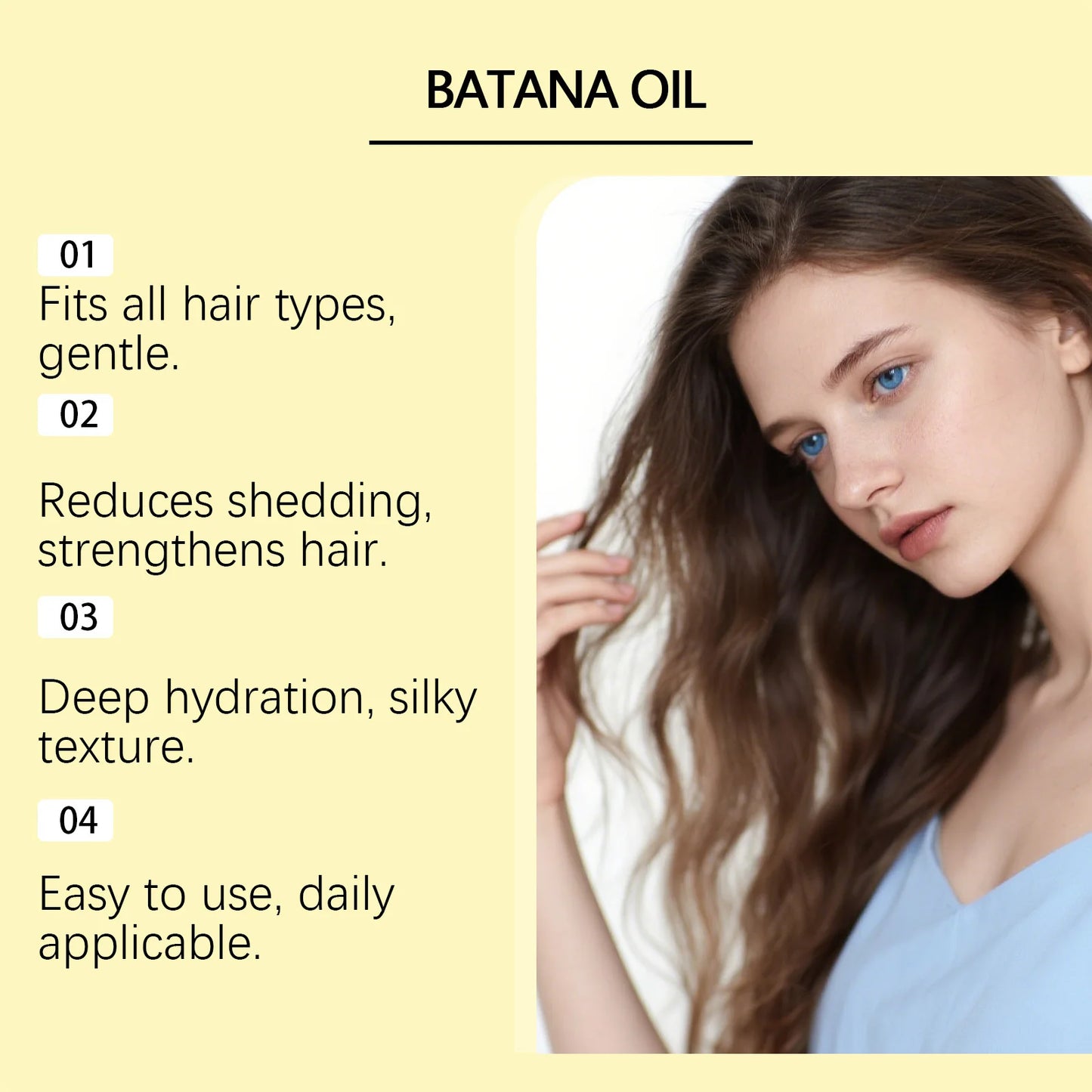 Batana Hair Oil Serum – Anti-Loss, Frizz & Split End Repair