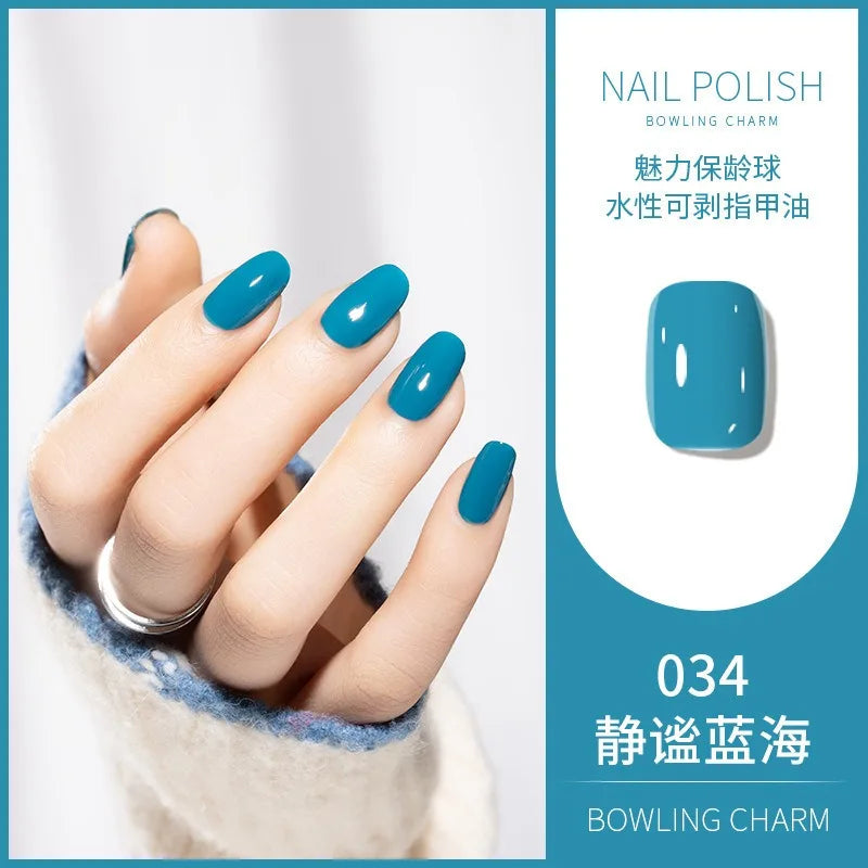 40 Colors Water-Based Nail Polish | Quick Dry No-Lamp Tearable