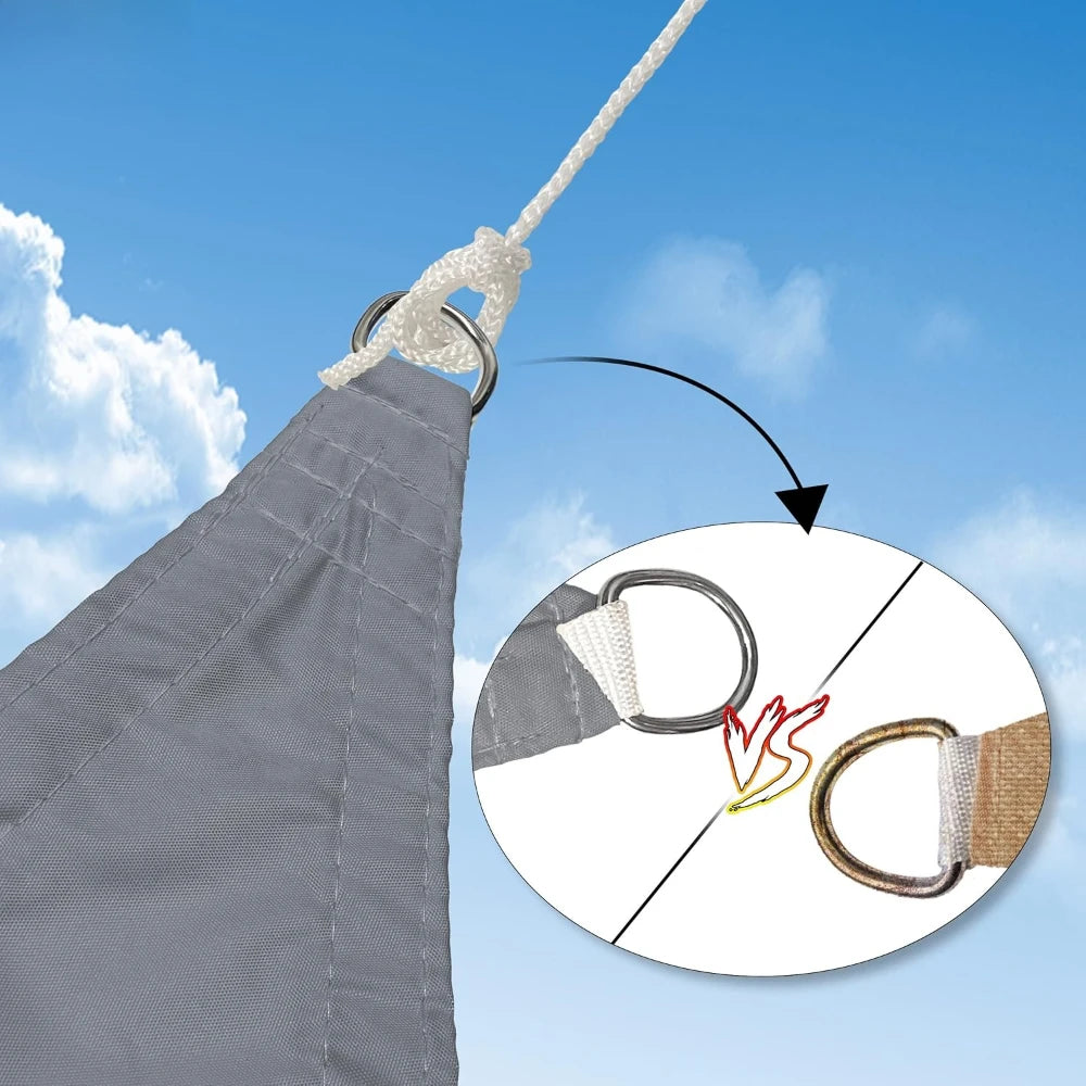 Triangle Sun Shade Sail 98% UV Block Waterproof Canopy Outdoor