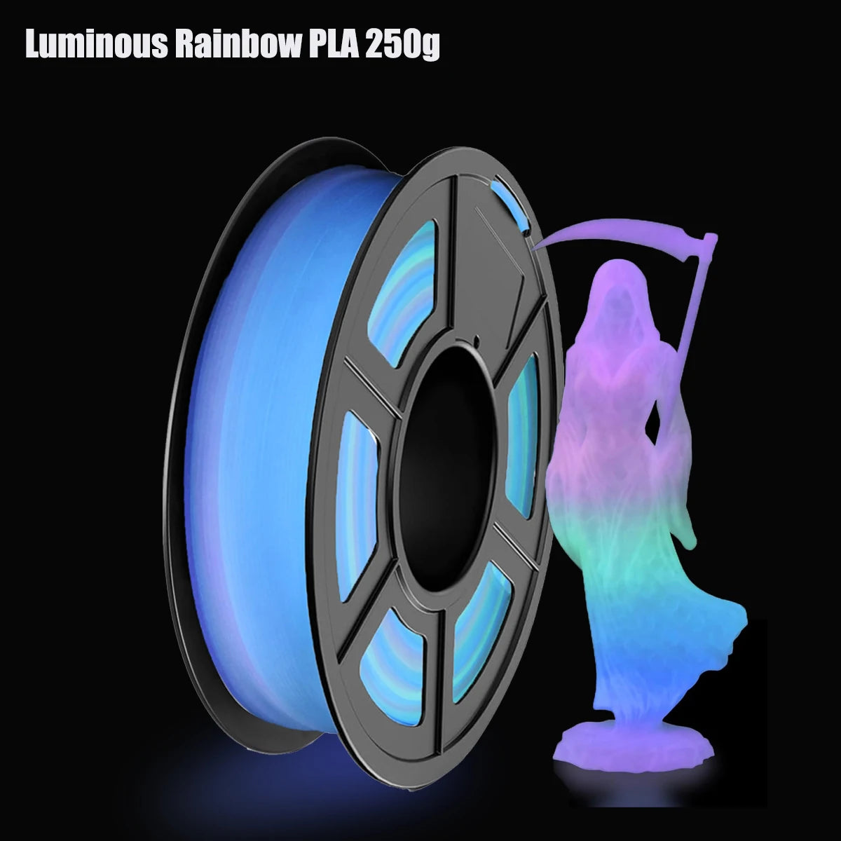 Luminous Rainbow PLA Filament 1.75mm | 3D Maliang FDM