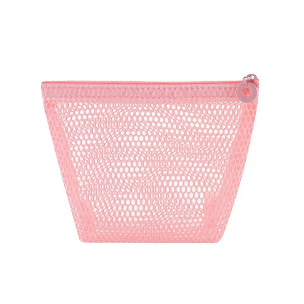 Transparent Mesh Cosmetic Bag – Mini Travel Makeup Pouch