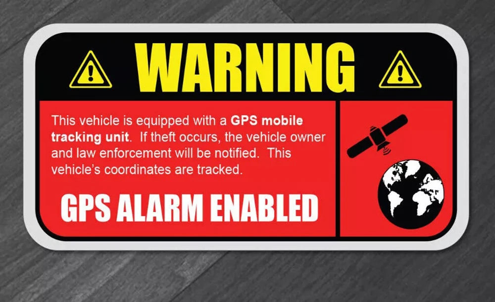 6Pack GPS tracking sticker vehicle anti theft security window decal caution warning 3x1.5in Peaceful Pleasures Health and Wellness