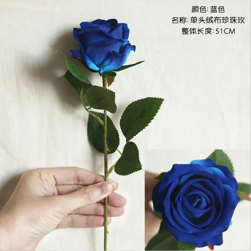 Silk Rose Artificial Flowers 2/4pcs – Wedding & Home Decor