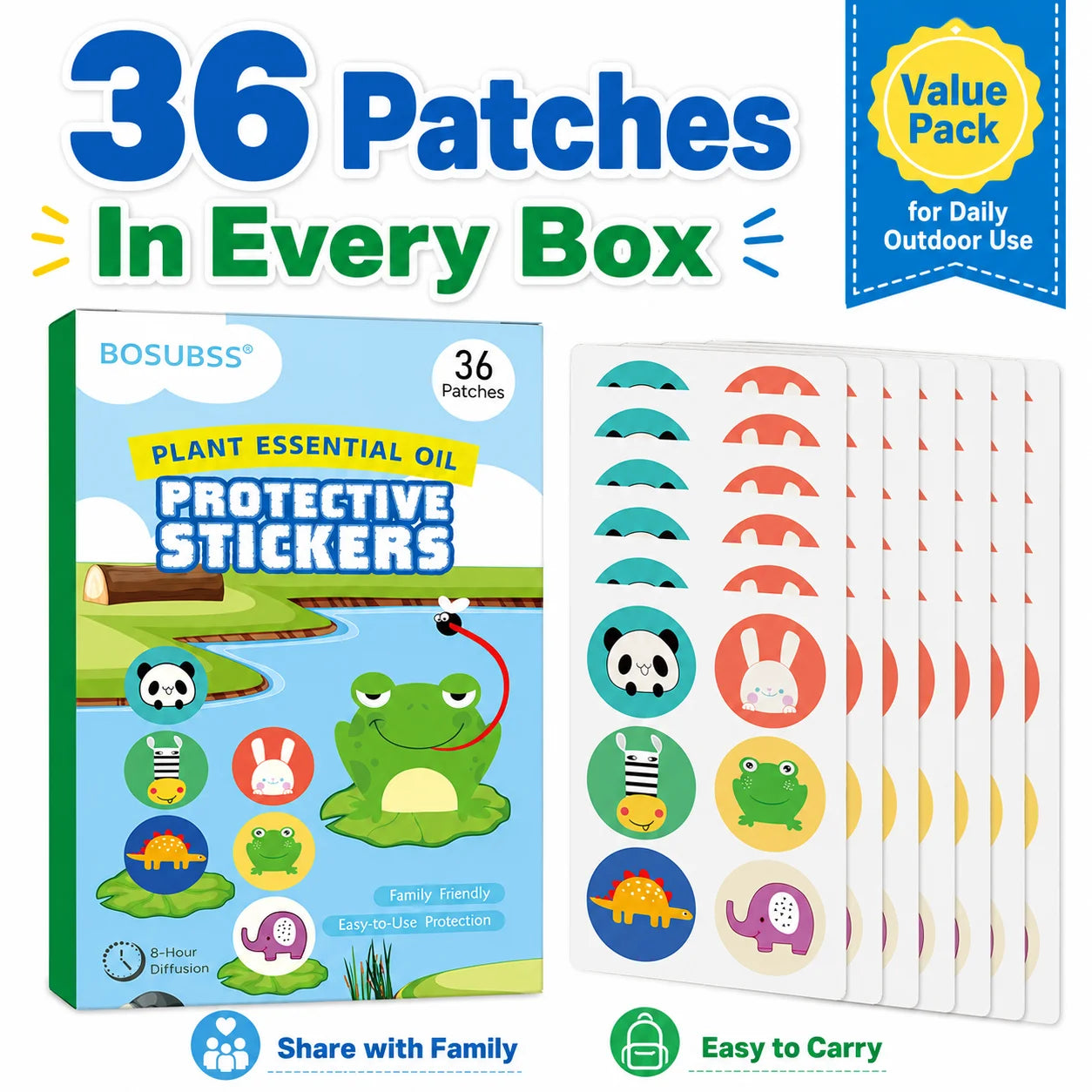 Mosquito Repellent Patches | Essential Oil | Camping & Home