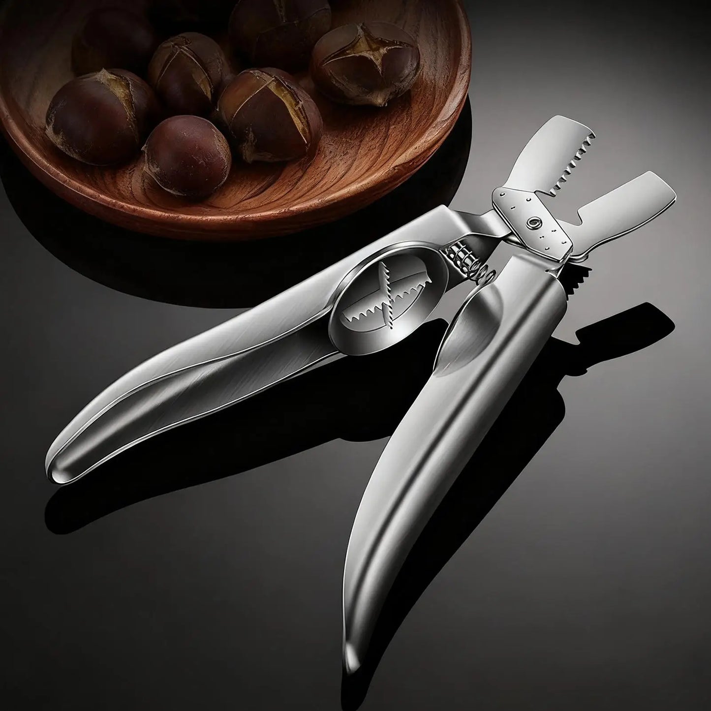 Stainless Steel Nut Cracker & Chestnut Opener Sheller Tool