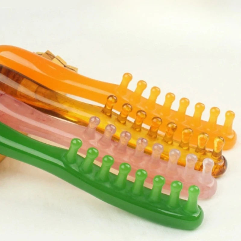 1PC Anti static resin massage scalp scraping body neck leg convenient hairdressing comb men's and women's hair therapy comb Peaceful Pleasures Health and Wellness