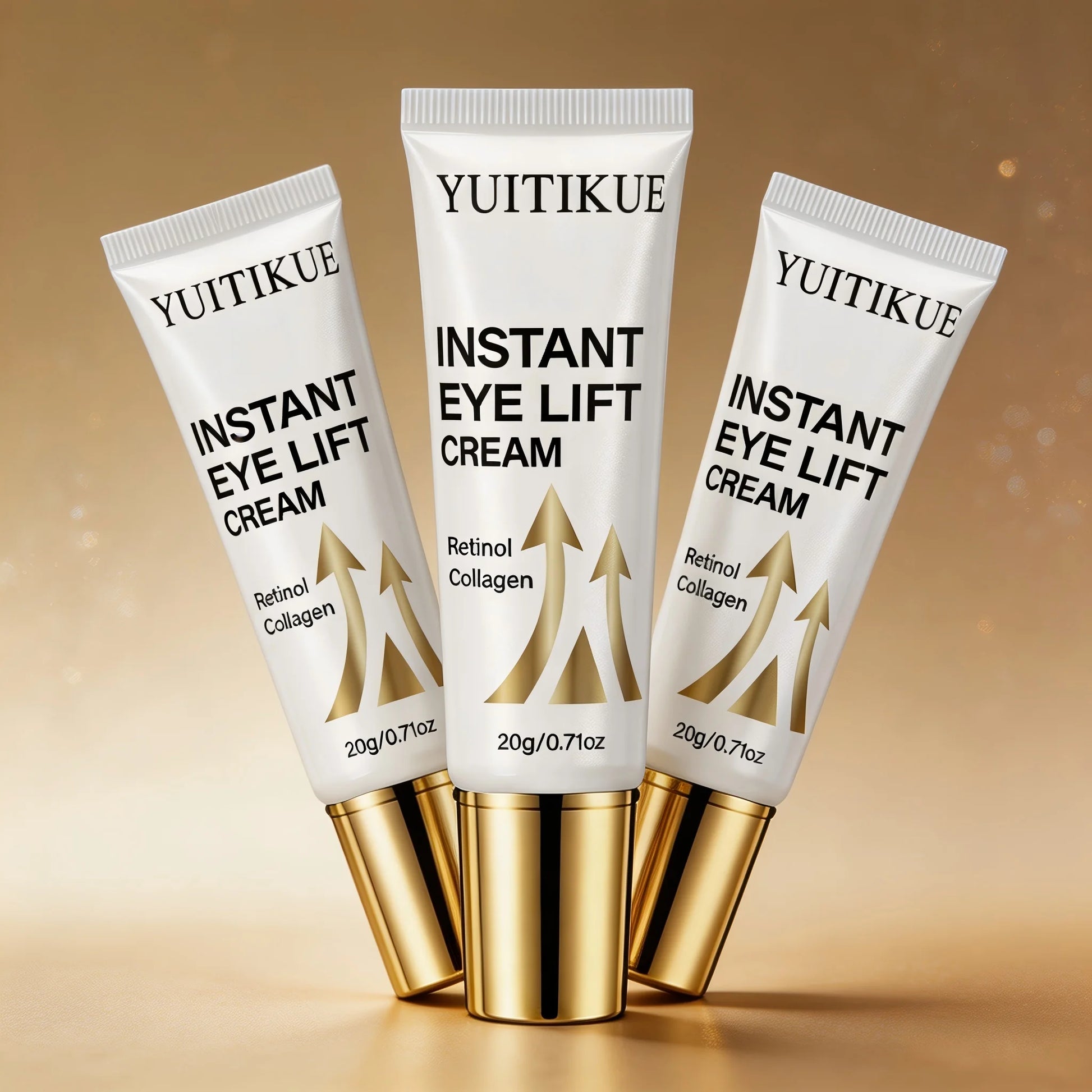 YUITIKUE Instant Eye Lift Cream 20g Retinol & Collagen Formula for Firming, Lifting & Reducing Fine Lines Peaceful Pleasures Health and Wellness 3pc