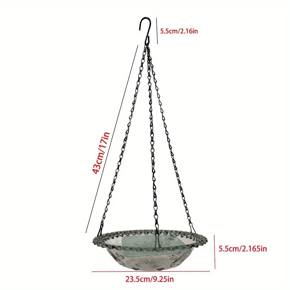 Hanging Bird Bath & Feeder Tray – Garden Wildlife Water Bowl