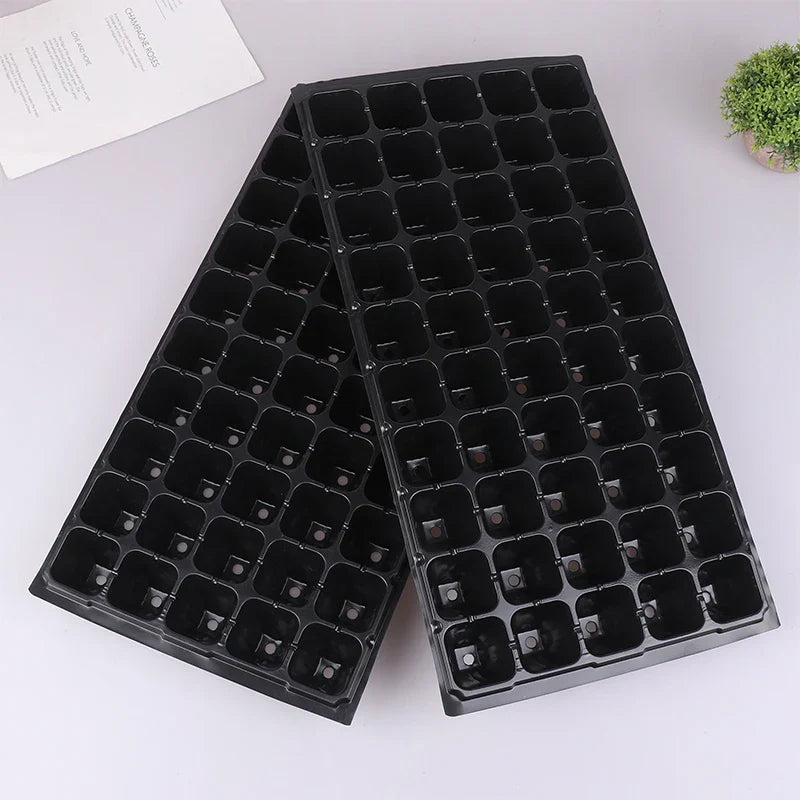 50-Cell Seedling Trays 2-Pack – Plastic Germination Starter Trays
