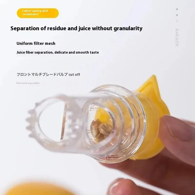 2PCS Lemon Squeezer Plastic Resuable Lightweight Juices Reamer Washable Manual Juices Portable kitchen Reamer Built in Filter Peaceful Pleasures Health and Wellness