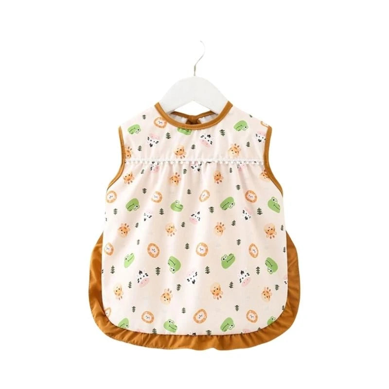 Baby & Toddler Waterproof Feeding Bib Apron | Sleeveless Tie
