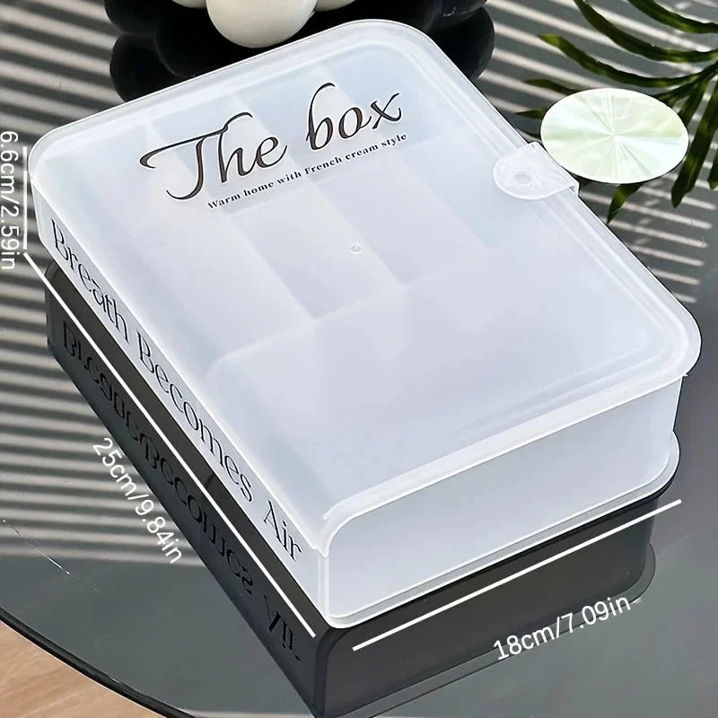 Practical Creative Underwear Socks Storage Boxes Travel Portable Boxes Desktop Small Parts Storage Charging Cable Storage Tools Peaceful Pleasures Health and Wellness Transparent