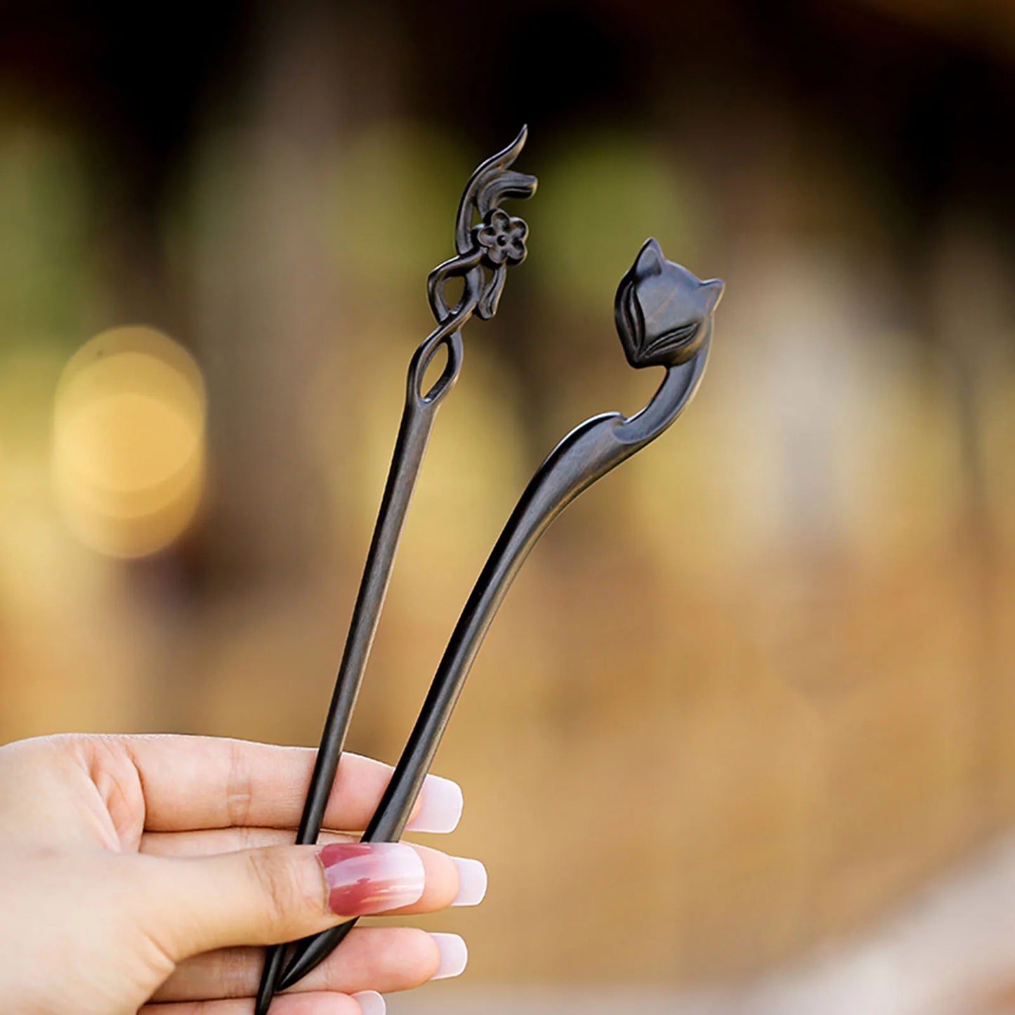 Female Ethnic Style Hairpin Stable Grip Smooth Edge Hair Stick Headdres for Chinese Hanfu Cosplay Costume Peaceful Pleasures Health and Wellness
