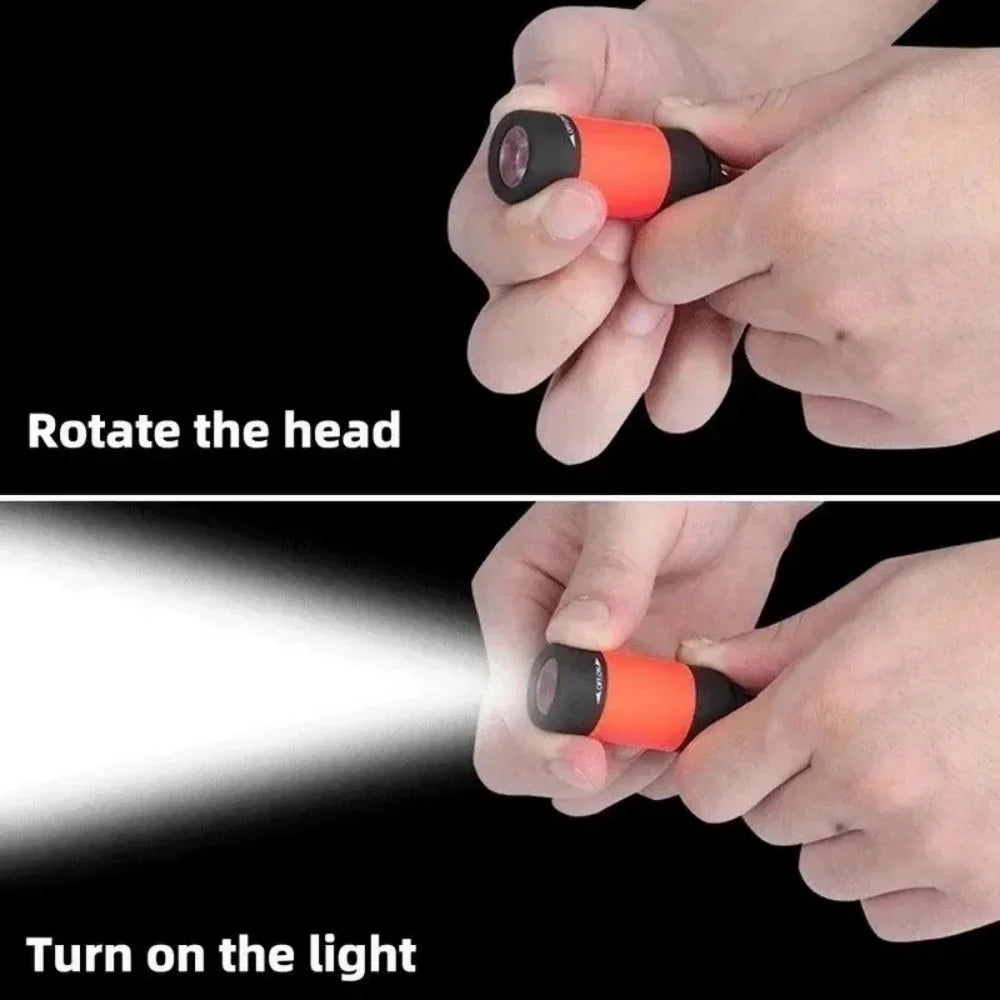 Mini USB Rechargeable LED Flashlight Keychain Waterproof Portable Small Flashlight for Outdoor Camping Hiking Emergency Home Use Peaceful Pleasures Health and Wellness
