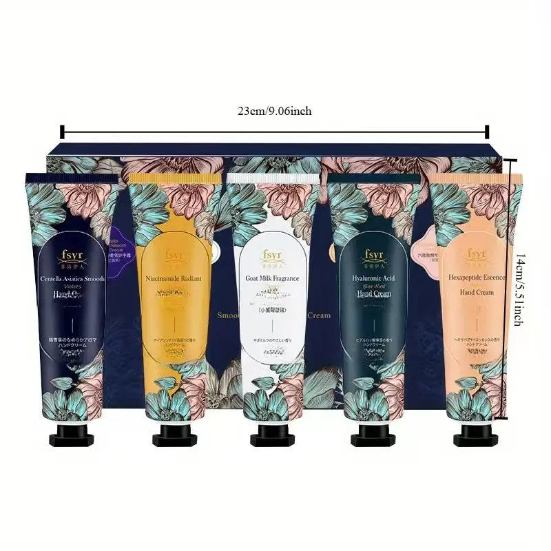 5-Piece Fragrant Hand Cream Gift Set – Moisturizing Skin Care
