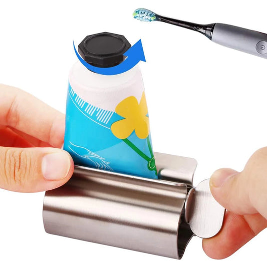 Bathroom Accessories Toothpaste Squeezer Tube Roller Stainless Steel Wringer Roller Rotate Dispenser for Ointments Cosmetics Peaceful Pleasures Health and Wellness