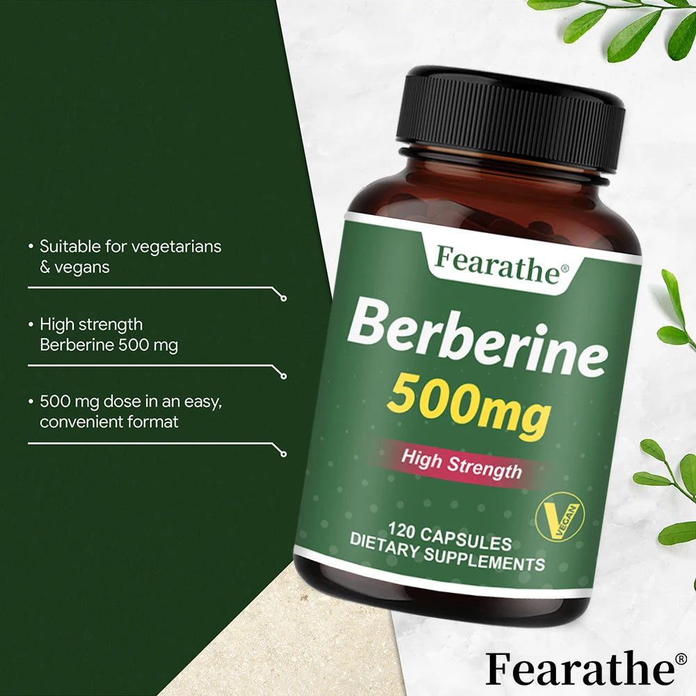 Berberine Supplement, 500mg, Healthy Metabolic Support Heart, Immune System, Gut Health, 30/60/120 Vegan Capsules, NON-GMO Peaceful Pleasures Health and Wellness