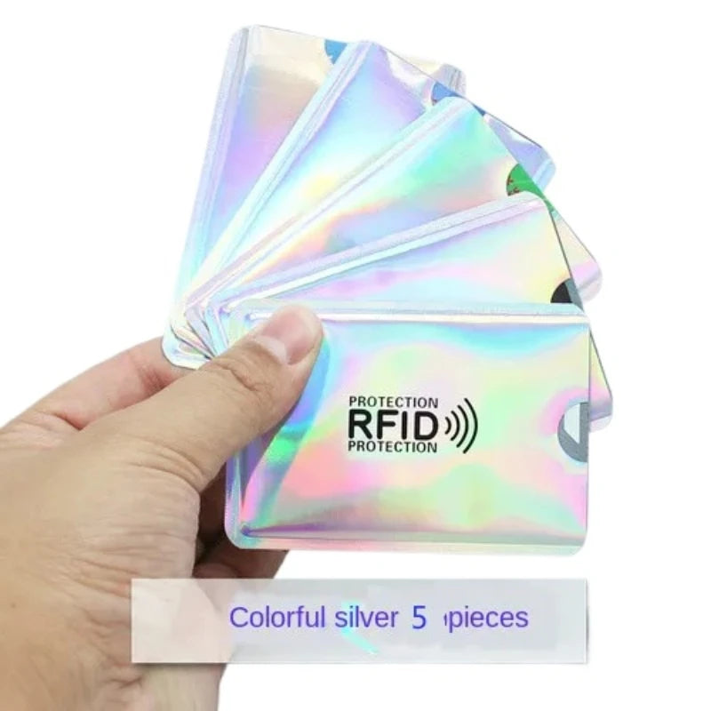 10pcs Anti Rfid Credit Card Holder Blocking Reader Lock Blocker Bank Cards Protector Shielding Bag Colorful Anti-theft Card Case Peaceful Pleasures Health and Wellness