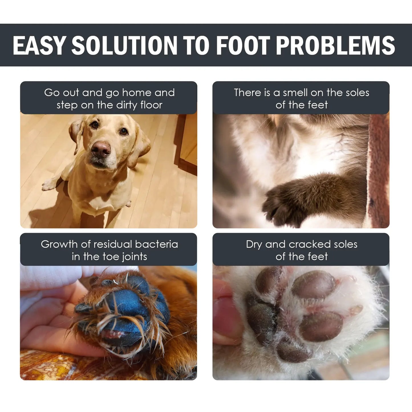 YEGBONG Waterless Dog Cat Paw Cleaner Foam | No-Rinse 100ml