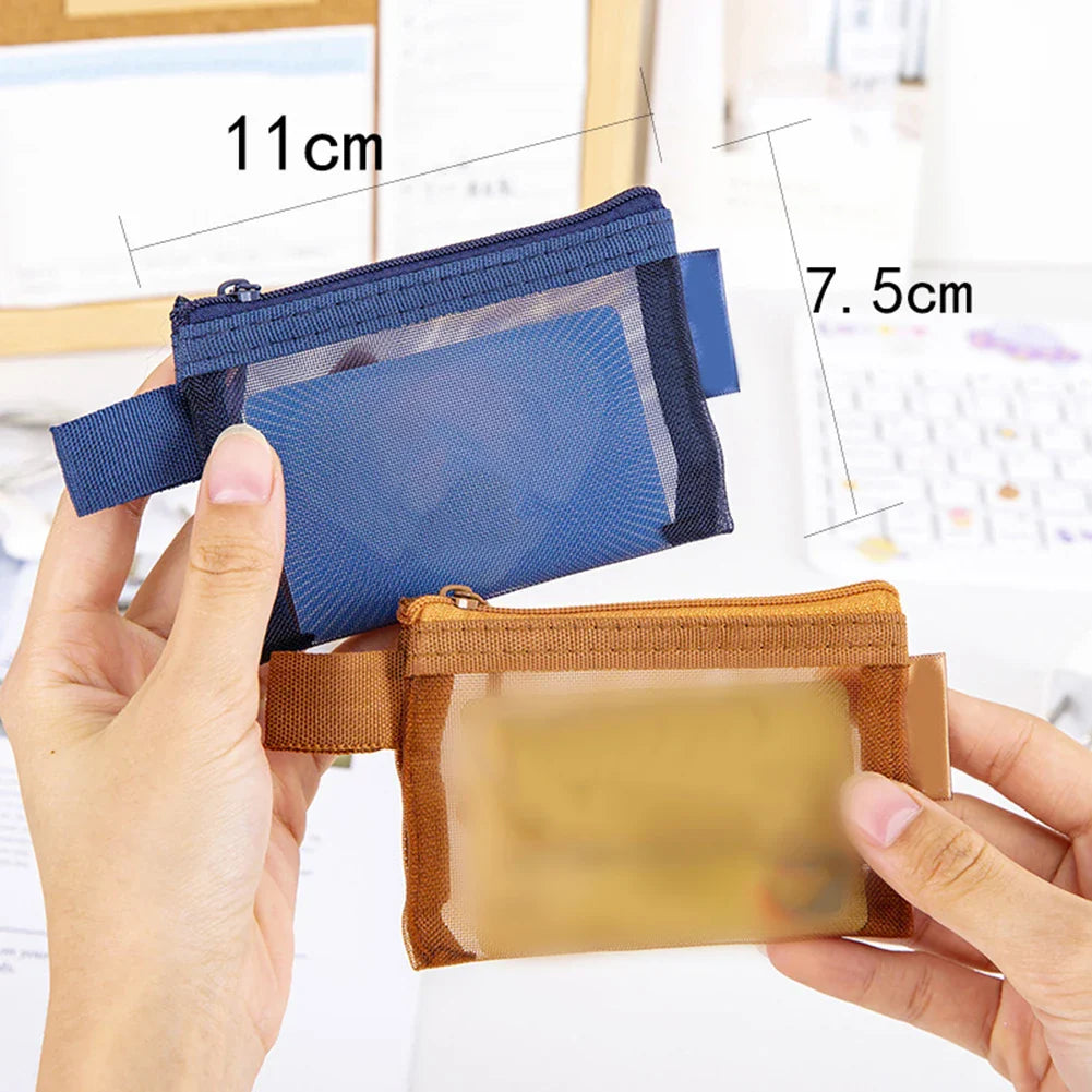 Mini Zipper Mesh Bag – Nylon Pouch for Travel & Everyday Storage