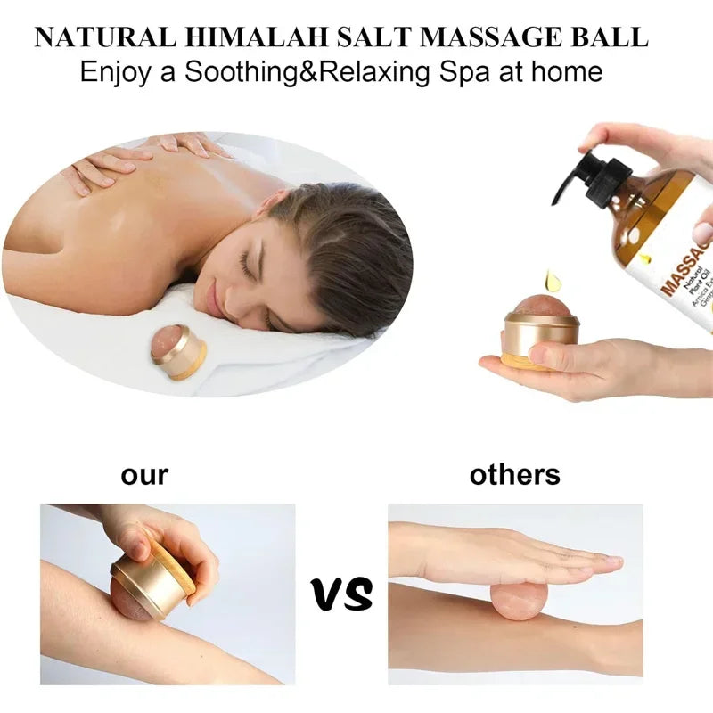Jade Scraping Massage Salt Ball Ice Roller for Neck & Body