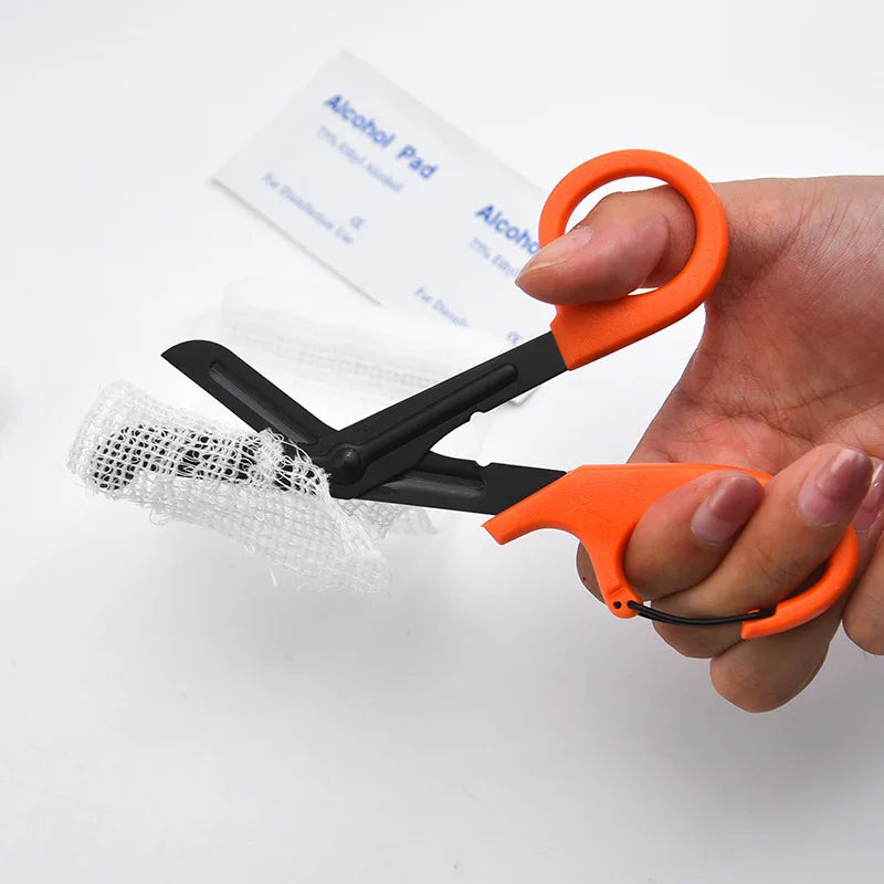 Gauze Scissors Stainless Steel Portable Elbow Home Outdoor Trimming Clip Multi-color Multi-specification Outdoor Camping Use Peaceful Pleasures Health and Wellness