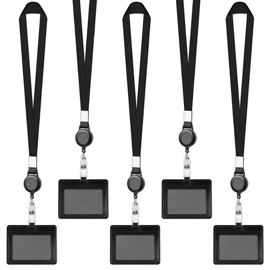 Bview Art PU ID Card Holder Retractable Badge Reel Neck Lanyard Peaceful Pleasures Health and Wellness