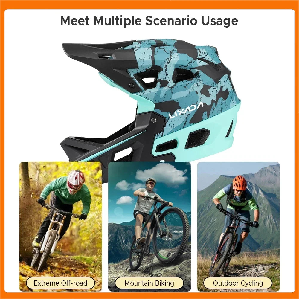 Mountain Bike Safety Cycling Gear Full Face MTB Helmet Downhill